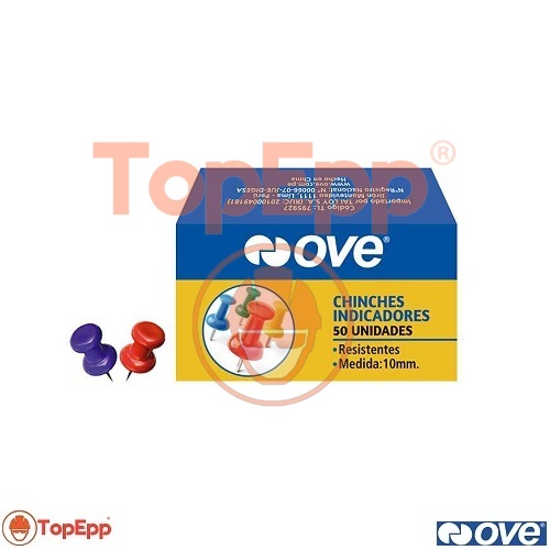 Chinches push pins surtidas - Ove - TopEpp S.A.C.