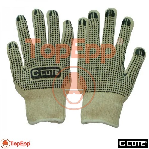 Guantes de hilo con puntos de pvc - Clute - TopEpp S.A.C.