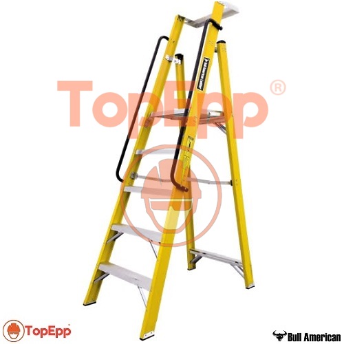 Escalera de fibra tipo plataforma - American Bull - TopEpp S.A.C.