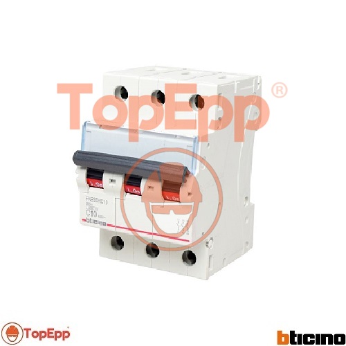 Interruptor Termomagnetico 3 X 10 A - 106 K A 220440 V - Tipo C Din BTDIN - Cod FN830YC10 - BTICINO - TopEpp S.A.C.