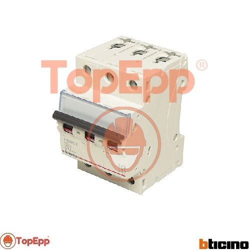 Interruptor Termomagnetico 3 X 32 A - 106 K A 220440 V - Tipo C Din BTDIN - Cod FN830YC32 - BTICINO - TopEpp S.A.C.