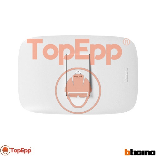 Pulsador Unipolar timbre - 10A 250V NA - Blanco - Domino Sencia - COD AP1102 - Bticino - TopEpp S.A.C.