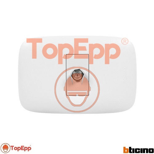 Toma Coaxial TV - Tipo F 1 - Modulo Blanco - Domino Sencia - Cod AP1152 - Bticino - TopEpp S.A.C.
