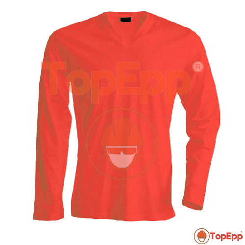 Polo cuello en V - Rojo - TopEpp S.A.C.