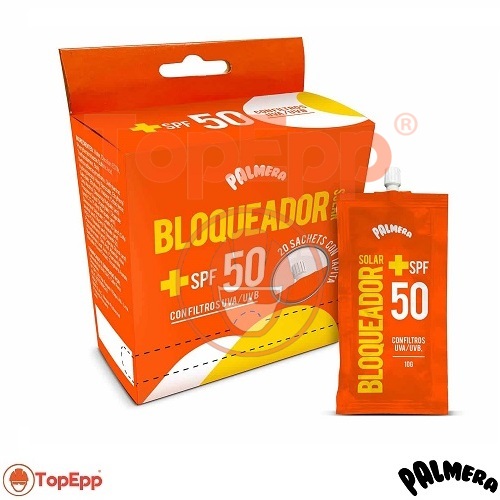 Bloqueador en sachet - Palmera - TopEpp S.A.C..
